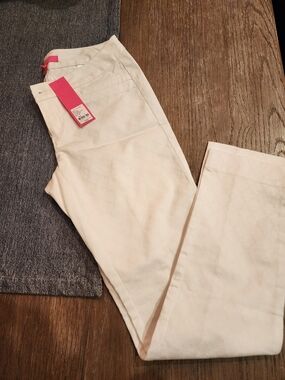 Lilly Pulitzer White Ankle Cropped Pants